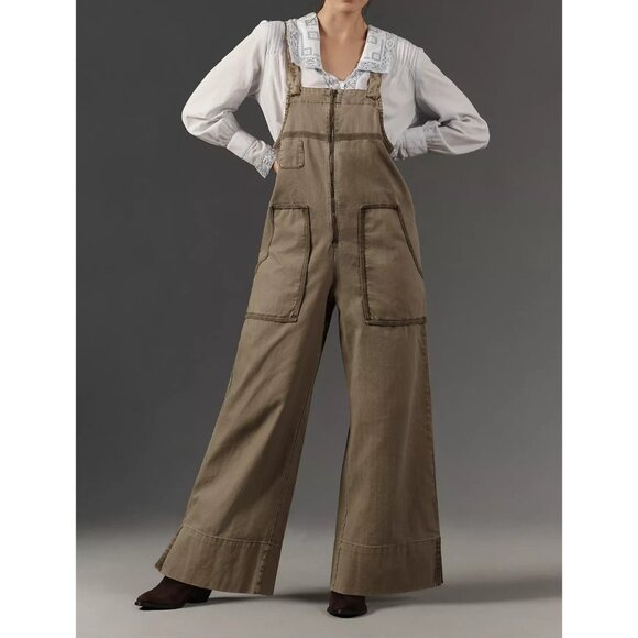 NWT Size M - Anthropologie Pilcro 100% Cotton Ski Overalls (NWT US$ 188) - Picture 1 of 15